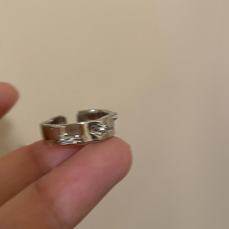 Zircon Black Sophisticated Ring For Women Unique Adjustable Style Geometric