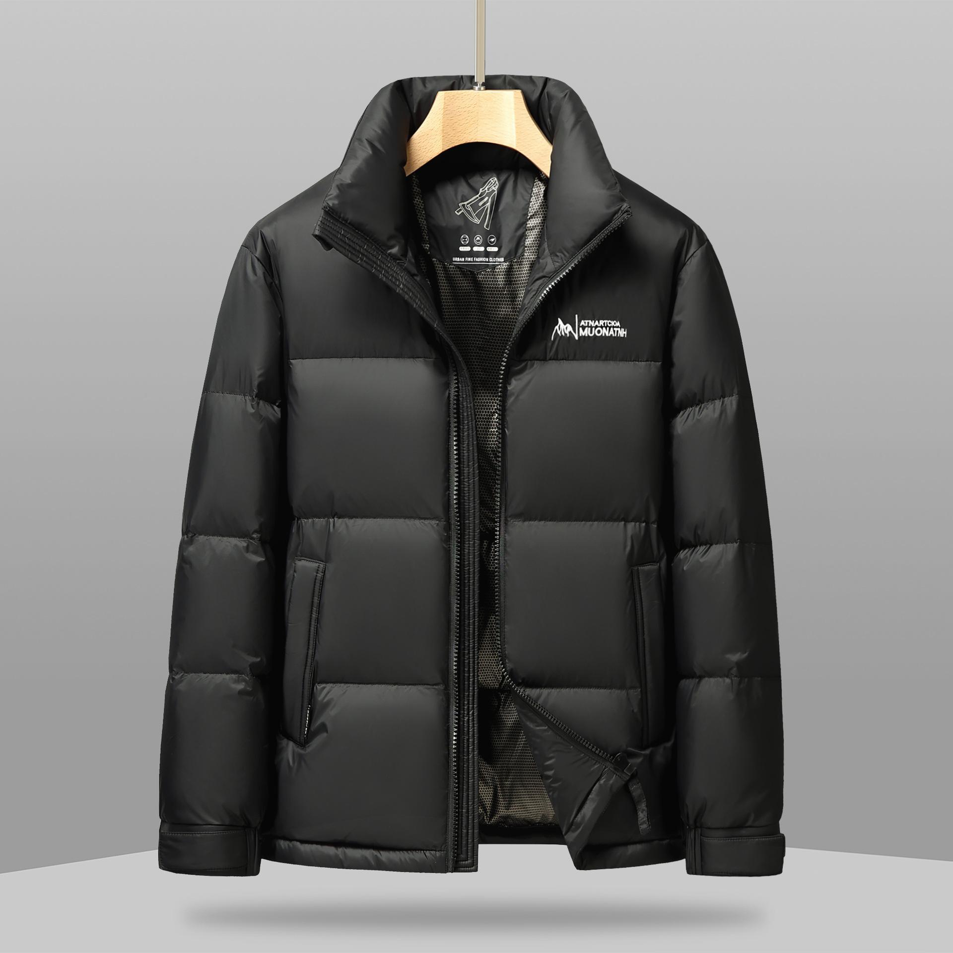 

Осенне-зимняя одежда с воротником-стойкой на гусином пуху, теплая, молодежная, для отдыха, утепленная, устойчивая к холоду, одежда для хлеба Tide 195 чёрный