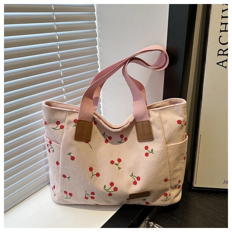 

Новая студенческая сумка-тоут 2025 Красивая Простая Повседневная Личность Мода Наплечная Сумка-тоут Сумка-тоут для покупок розовый