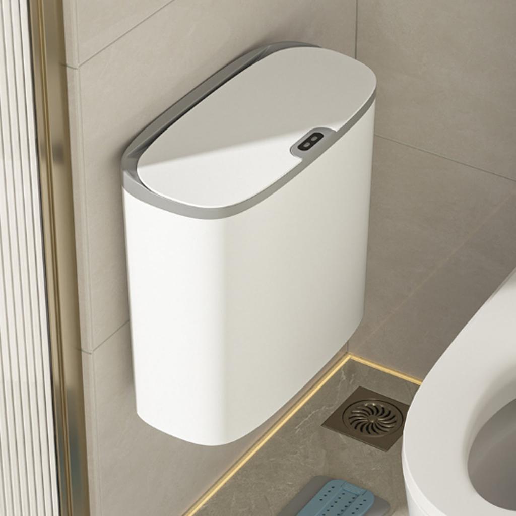 Smart Motion Sensor Trash Can 26cm Wide Opening Battery Powered Automatic Touchless Lid Garbage Can 14L