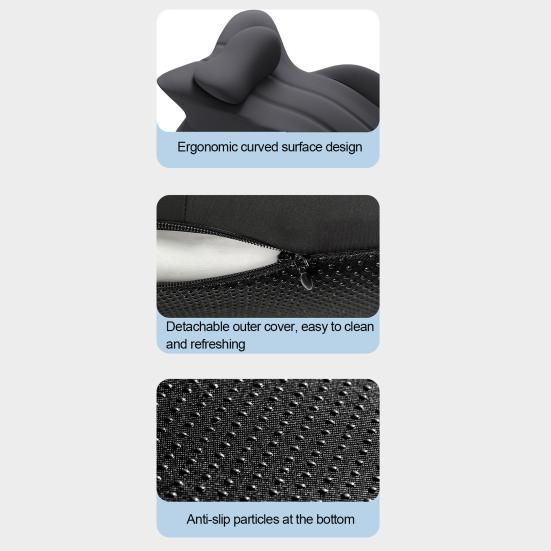 Couple Pillow Back Cushion with Wave-Shaped Design Ergonomic Posture Support Memory Foam Butt Cushion Leg Wedge