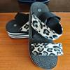 Leopard Print EVA Wedge Sandals - Plus Size Beach Summer Fashion, Height-Boosting Thick Sole.