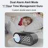 Drahtloser Bluetooth-kompatibel-Lautsprecher Kleiner Wecker Energiesparmodus LED-Anzeige Schnurloser Musiklautsprecher mit zwei Alarmen