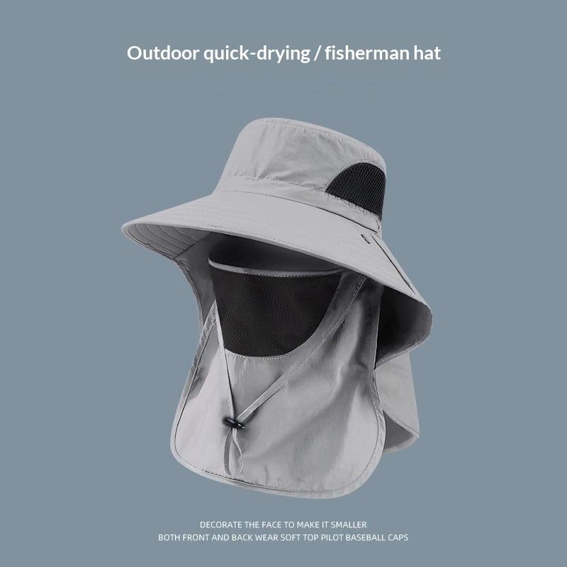1pc Summer Breathable Detachable Sun Hat for Women Men,outdoor UV Protection Outdoor Hunting Bucket Cap for Hiking Camping Visor