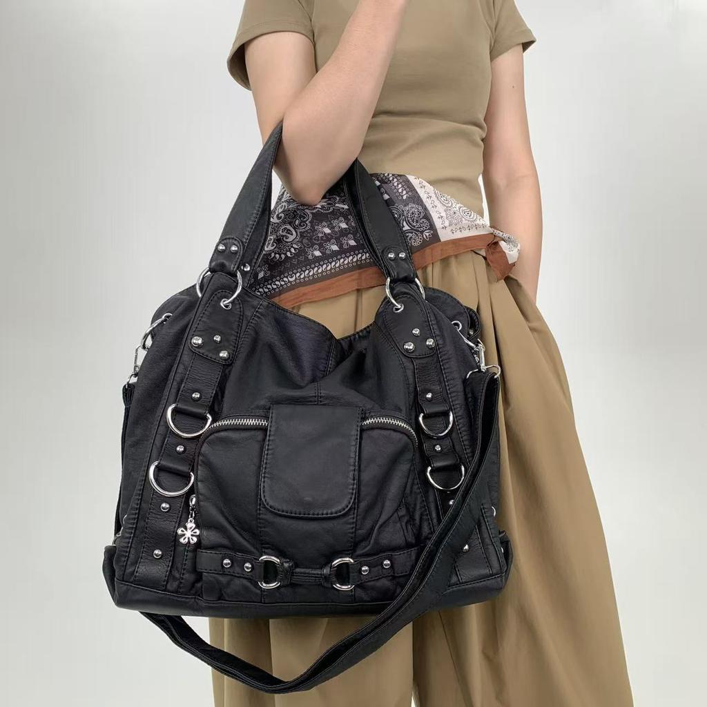 Vintage Litschimuster Damen-Tragetasche Mehrere Taschen Schulter-Umhängetasche