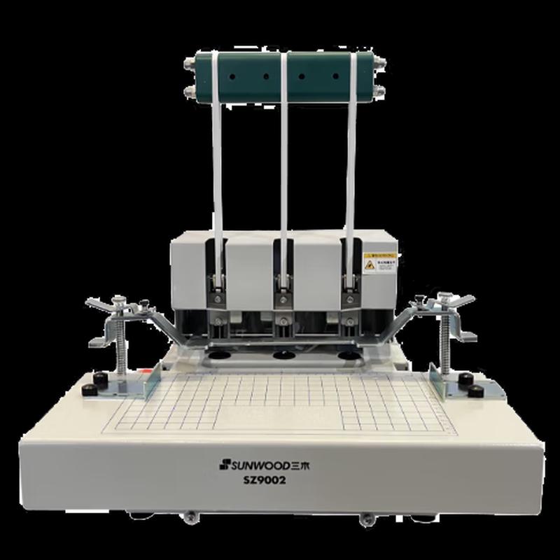SUNWOOD 150-Sheet Adjustable 3-Hole Punch and Thread Binding Machine