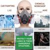 Half Face Cover Gas Mask with Double Filtration for Painting, Chemical, Dust, Smoke