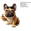 Funny Middle Finger Bulldog Statue Resin Cute Animal Figurine for Desktop Office Car Decor Gag Gifts for Dog Lovers