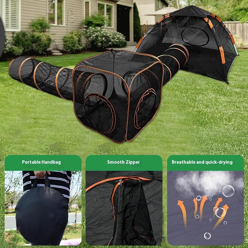 New Pet Cage Cat and Dog Games Random Combination Toy Set Tunnel Folding Portable Pet Fence