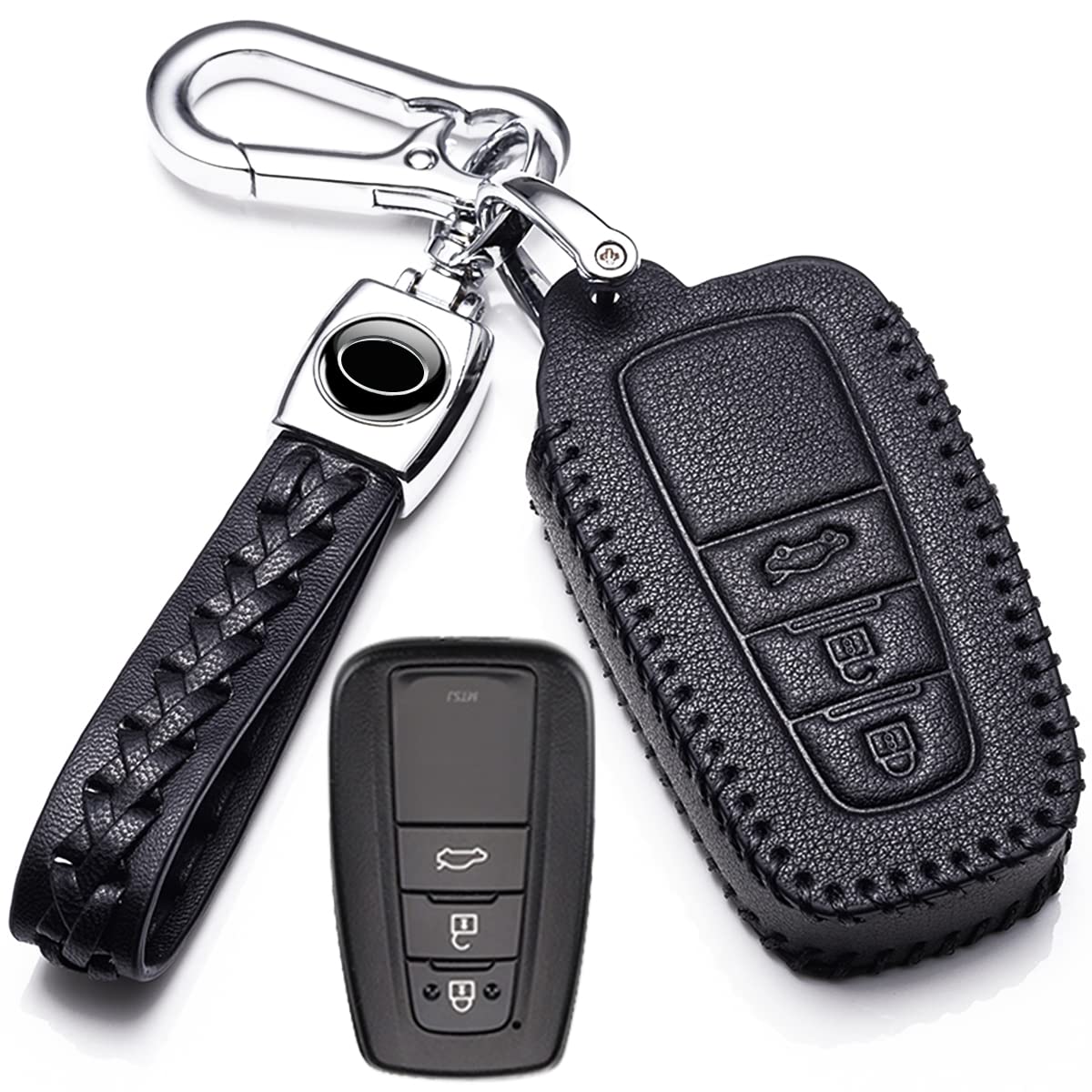 

Toyota New Prius PRIUS 50 Series C-HR New RAV4 Camry CAMRY Corolla Land Cruiser Prado Smart Key Case Key Cover Key Chain High Quality Leather Pro