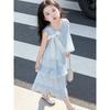 Girls' Sweet Set - Summer Children's Princess Top and Skirt Set (Two Pieces)