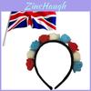 The Queen's 70th Platinum Jubilee Red White Blue Flower Hair Accessories Crown Celebrate In Style!
