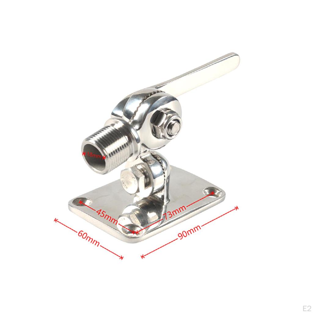 Marine VHF Antenne Montieren Einstellbare Basis Ersatz Hardware Heavy Duty Einfach zu Installieren Ratsche