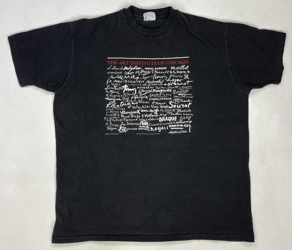 VINTAGE The Art Institute Of Chicago T-shirt Men XL USA 80s 90s Single Stitch