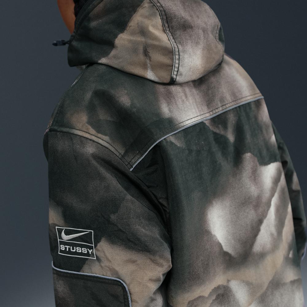 Nike X Stussy Odnímatelná kapuce Funkční minimalistická maskáčová bunda s dlouhým rukávem Unisex bunda HQ8521-900