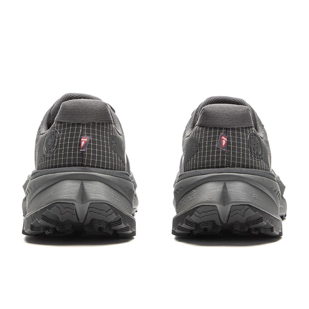 Li Ning De Lu Cushioning Slip Resistant Abrasion Resistant Rebound Low top Casual Running Shoes Men's Coal Smoke Gray ARNV009-34