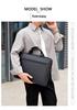 Men's Large Capacity Crossbody Business Briefcase with Shoulder Strap for 15.6" Laptops, Customizable Logo