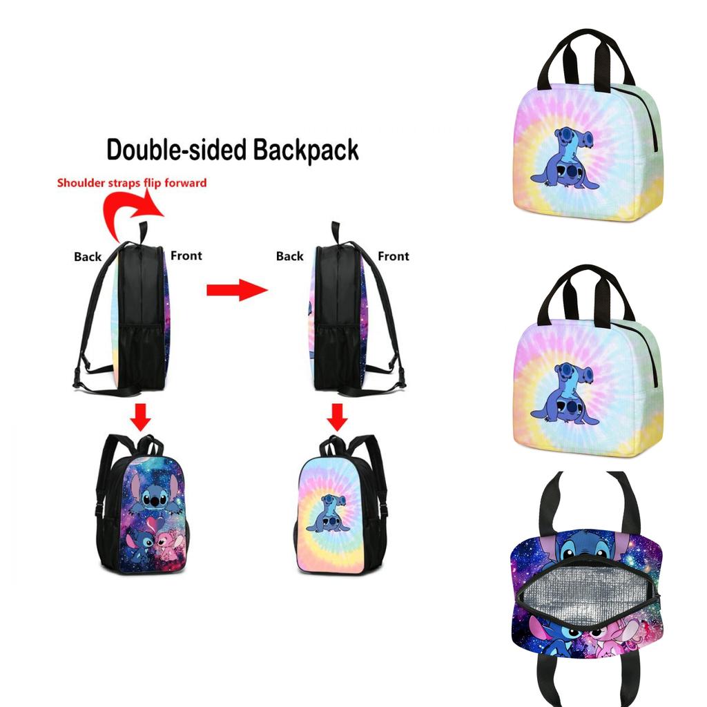 Cartoon Cute Lilo And Stitch Backpack Perfect Gift For Kids Who Love Hiking And Traveling