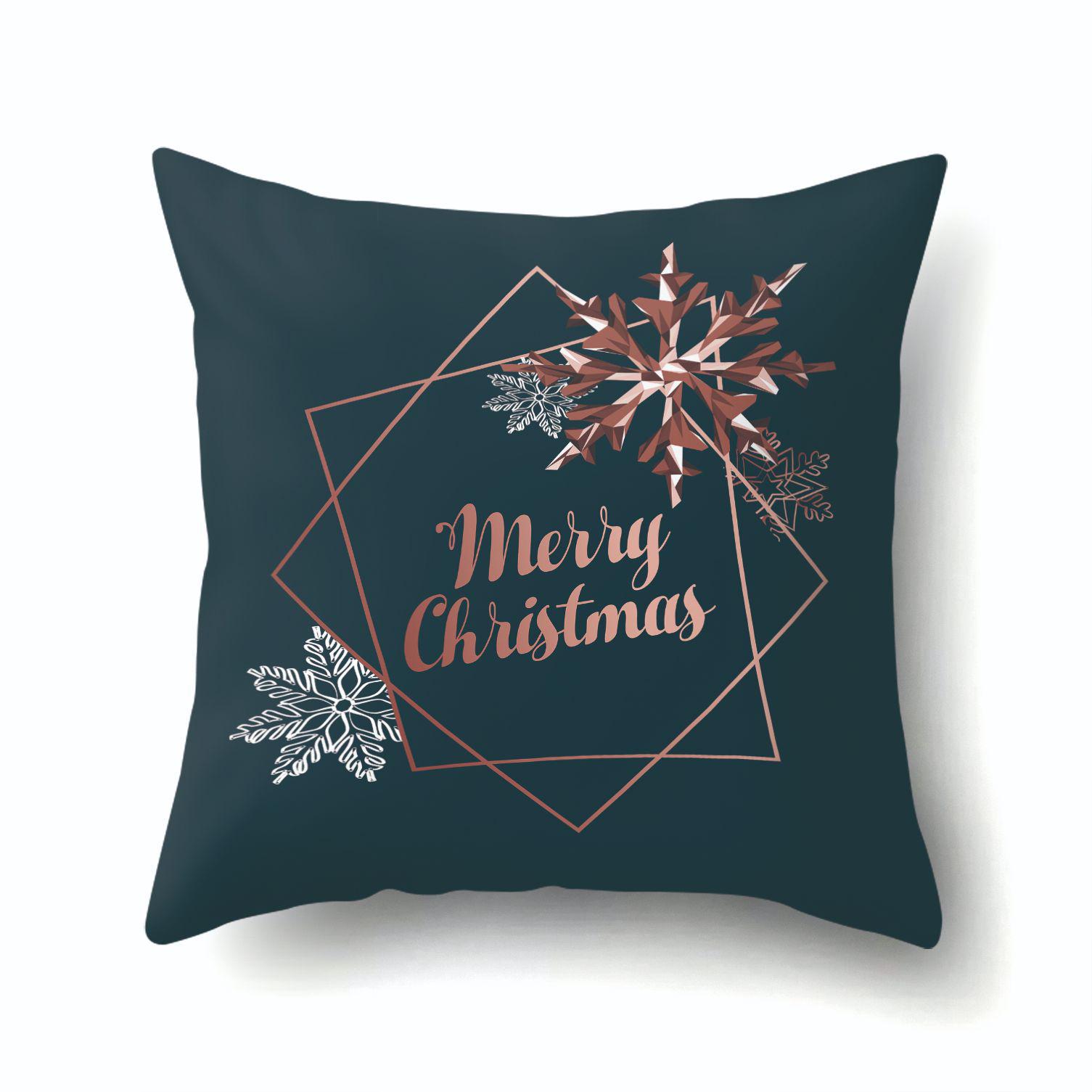 

Рождественская Черная Односторонняя Наволочка для Спальни Чехол для Подушки для Гостиной Диванная Подушка Подушка для Головы и Спины Наволочка Наволочка 45Cm without pillow core