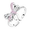 Real 925 Silver Feather Butterfly Flower Sun Moon Animal Design Open Rings Fit For Wedding Party Fine Jewelry