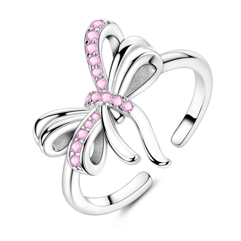 Real 925 Silver Feather Butterfly Flower Sun Moon Animal Design Open Rings Fit For Wedding Party Fine Jewelry