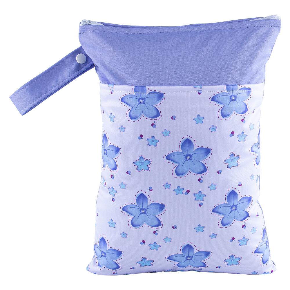 Waterproof Diaper Bag with Dual Pocket & Wet/Dry Separation, 25x35cm