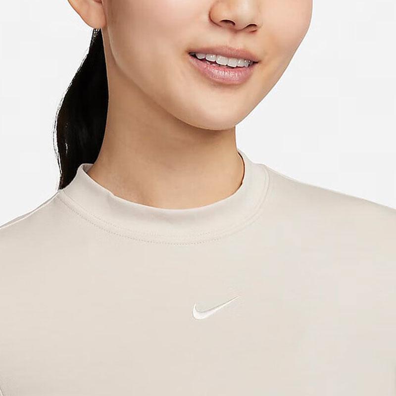 New Nike Short Sleeved Dresses Women's Khaki DV7879-104