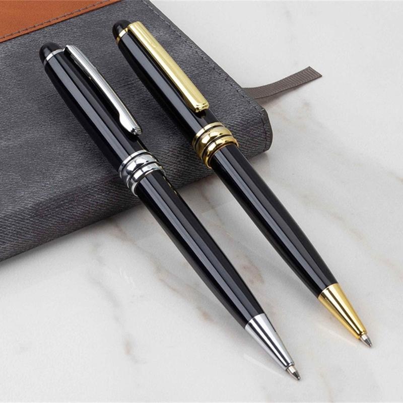 6x Black Ink Ballpoint Pen Journaling Pen Smooth Writing Pen Metal Signature Pen Stationery Supplies for Writing