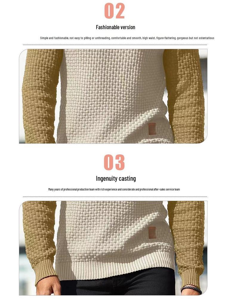 2025 Men's Color Block Plaid Slim Fit Hoodie - Casual Long Sleeve Knit Pullover