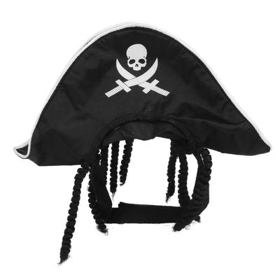 Pirátsky klobúk pre domáce zvieratá Odolný Zábavný Halloweensky párty klobúk Vhodný pre mačky a psy 5?7,5 kg