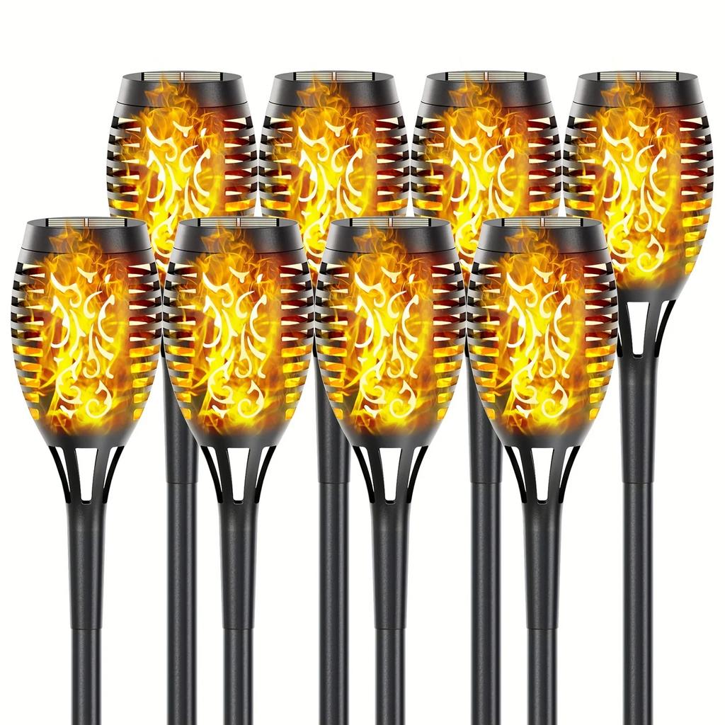 Solar Torch Flame Lamp Garden Flickering Flame Solar Torch Light Waterproof Outdoor Yard Lawn Light for Holiday Party Decoration