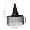 Halloween Witch Hat Wide Brim Tassel Witch Hat Costume Accessories Holiday Diy Decorations Cosplay Costume Props