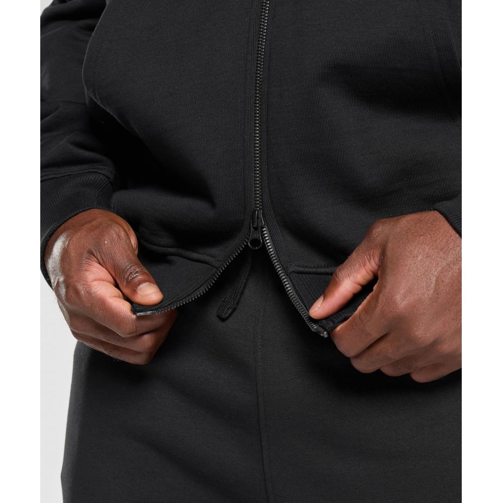 Gymshark Power Kapuzenpullover mit Reißverschluss Schwarz A1c1o Bb2j