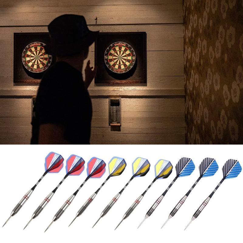 3Pcs Metal Tip Dart Set Professional Stainless Steel Dart with Aluminium Shafts Dart Flight Metal Tip Dart Enduring