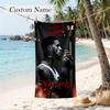 Anuel AA Custom Name Printed Beach Towel Personalized Soft Towel For Swimming Beach Travel