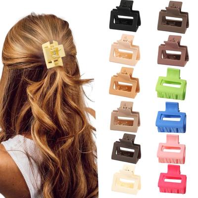 Mini Quadratische Haarspange im koreanischen Stil, Mittelgroße Krallenspangen, Haarstyling-Tool, Kleine Haiklammer, Haaraccessoires für dünnes Haar