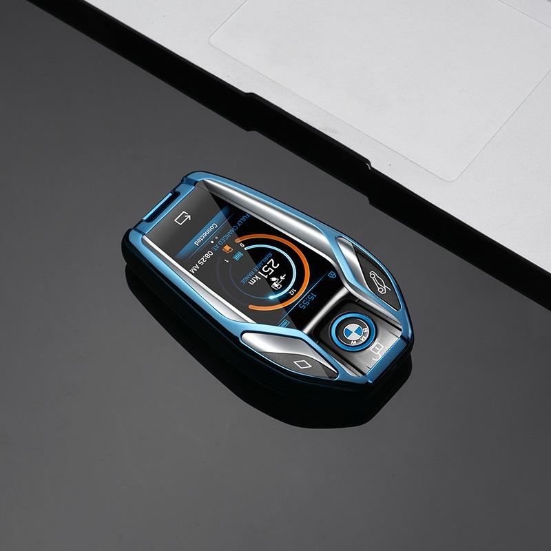 BAGG9 Car Sticker Alloy New TPU Car Key Case Cover Shell Keychain For BMW 5 7 Series G11 G12 G30 G31 G32 I8 I12 I15 G01 G02 G05 G07 X3