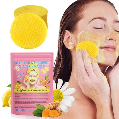 Reinigungspads, Kojic-Reinigungspads helfen beim Ausgleich von Hautöl und Wasser, spenden Feuchtigkeit und entfernen überschüssiges Keratin von der Körperhaut.(40 Stück)