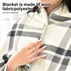 Keep Warm Wearable Shawl Blanket Winter Thick Plaid Blanket  for Women and Office Use