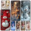 Christmas Snowman Phone Case for Samsung Galaxy S26 S25 S24 S23 S22 S20 S21 FE Ultra S25 Edge Plus 5G Soft TPU Cover Fundas Bags
