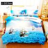 Comforter Sailboat Sea Bedding Set Ocean Sunset Scenery S Twin Full Queen King Size For Boys Adult Gift