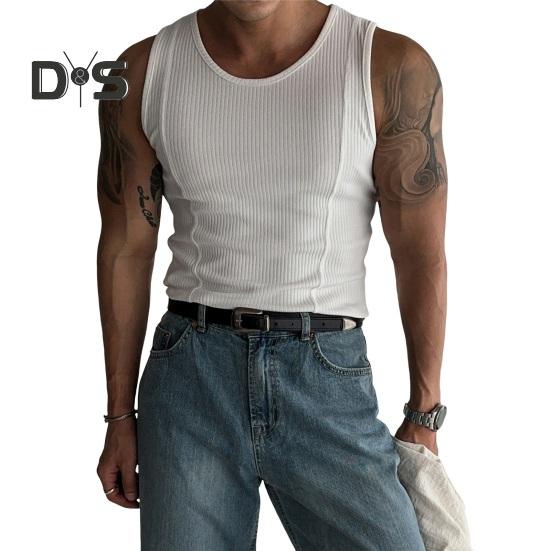 

Мужской летний спортивный жилет с круглым вырезом, американский стиль, хорошая воздухопроницаемость, однотонный, без рукавов, впитывающий пот, пуловер для занятий спортом, фитнесом, бегом, майка M белый