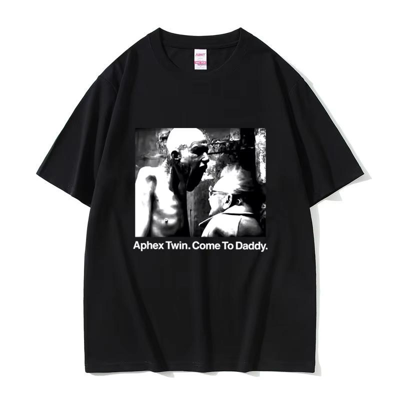 Aphex Twin Come To Daddy Graphic T Shirts Unisex Women Vintage Summer New Streetwear Male Fashion Casual Soft Pure Cotton Tshirt