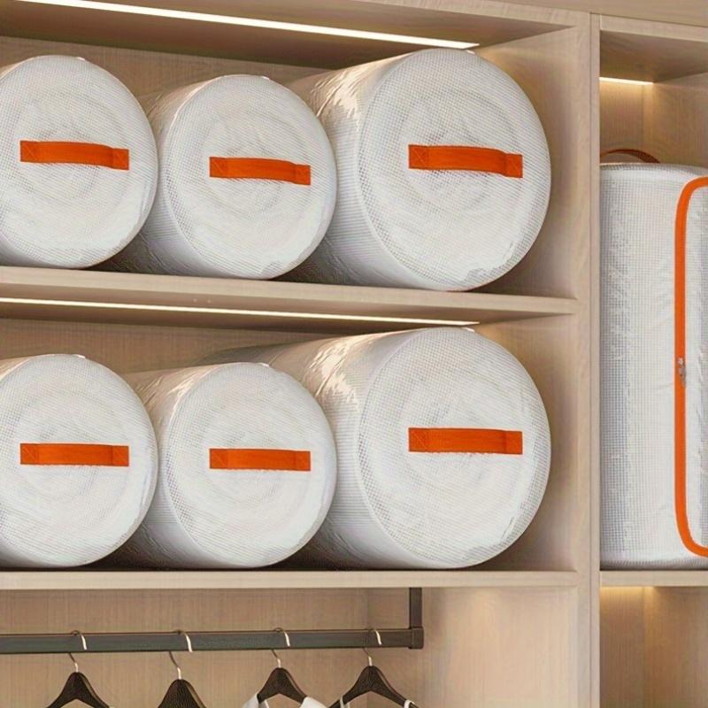 1pc PVC Waterproof Roll-Shaped Quilt Storage Bag Large Capacity Wardrobe Organizer Quilt Clothing Storage Bags Compression Bag