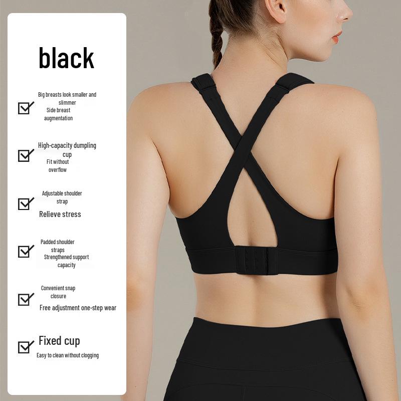 

Женский спортивный бюстгальтер большого размера с защитой от ударов и регулируемыми бретелями для йоги и бега 2XL