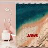 J-JAWS Movie 1pc Pattern Shower Curtain Plus Hooks Waterproof Machine Washable Polyester Fabric Abstract