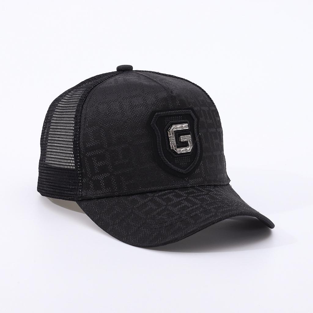 Letter G Label Outdoor Sunscreen Cap Breathable Mesh Cap Retro Plaid Sunshade Mountaineering Sun Cap