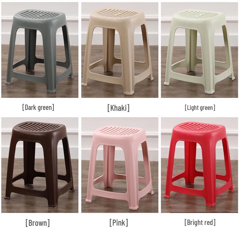 HUIHUADU Thickened Plastic Stripe Breathable Dining Stool