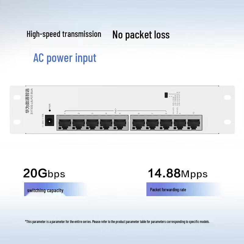 

Huawei S1730S-L8LP2T-BUA 8-Port Gigabit POE Switch