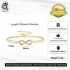 ORSA JEWELS 925 Sterling Silver Infinity Bracelet for Women D Color VVS Moissanite Diamand Love Symbol Hand Chain Jewelry MOB06
